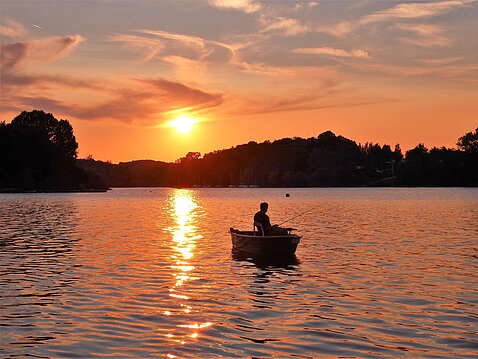 Sonnenuntergang Talsperre Bautzen